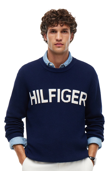 Men's Tommy Hilfiger Waffle Cotton Graphic Crew Neck