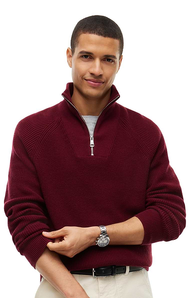 Men's Tommy Hilfiger Fisherman Rib Half Zip Sweater
