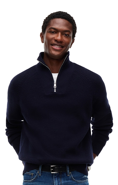 Men's Tommy Hilfiger Fisherman Rib Half Zip Sweater