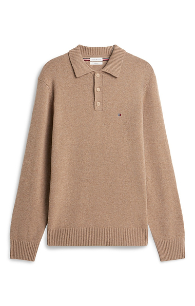 Men's Tommy Hilfiger Lambswool Long Sleeve Polo Sweater