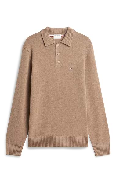 Men's Tommy Hilfiger Lambswool Long Sleeve Polo Sweater