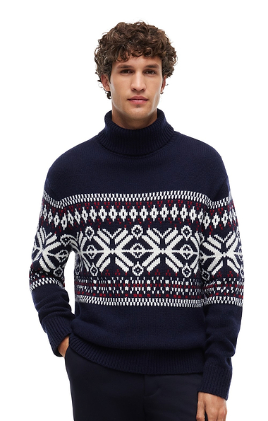 Men's Tommy Hilfiger Fairisle Wool Rich Roll Neck Sweater