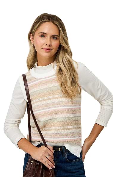 Ladies Crew Clothing Mara Fairisle Tank