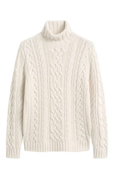 Men's Gant Wool Blend Cable Knit Turtleneck