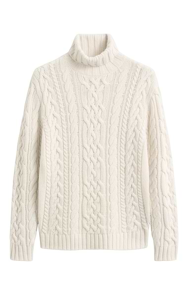Men's Gant Wool Blend Cable Knit Turtleneck