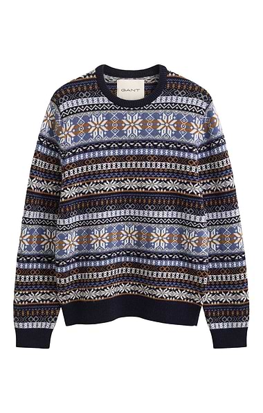 Men's Gant Fairisle Crew Neck