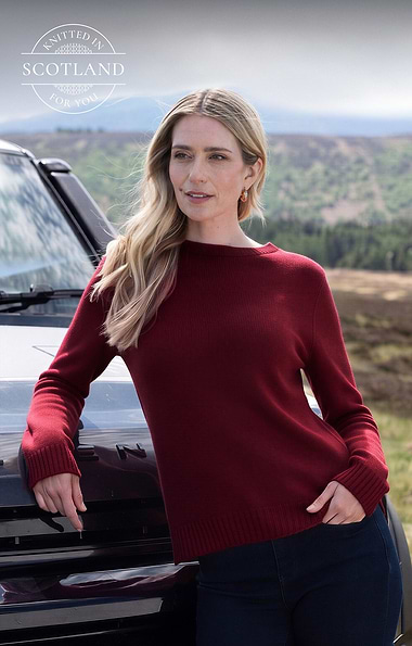 Ladies Bruar Scottish Cashmere Crew Neck