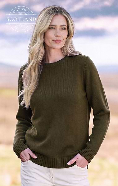 Ladies Bruar Scottish Cashmere Crew Neck