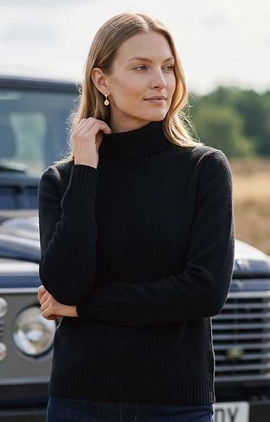Ladies Bruar Scottish Cashmere Roll Neck
