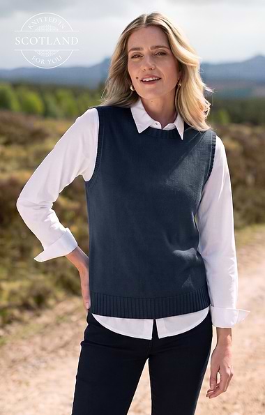 Ladies House of Bruar Scottish Cashmere Slipover