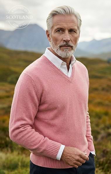Men's Bruar Scottish Cashmere V-Neck