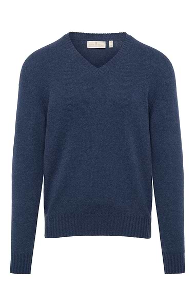 Men’s House of Bruar Cashmere V-Neck Jumper