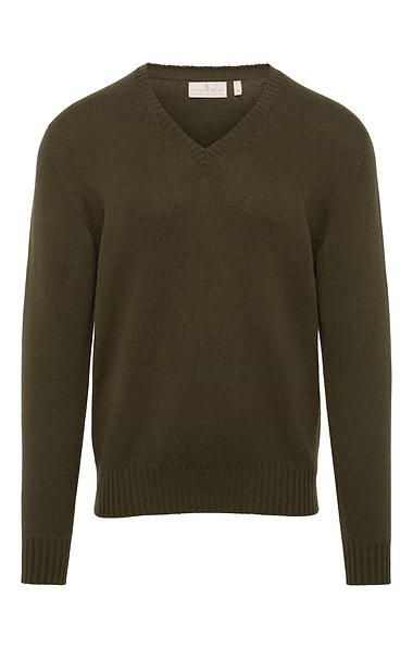 Men’s House of Bruar Cashmere V-Neck Jumper