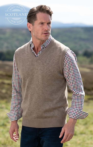 Men's Bruar Scottish Cashmere Slipover