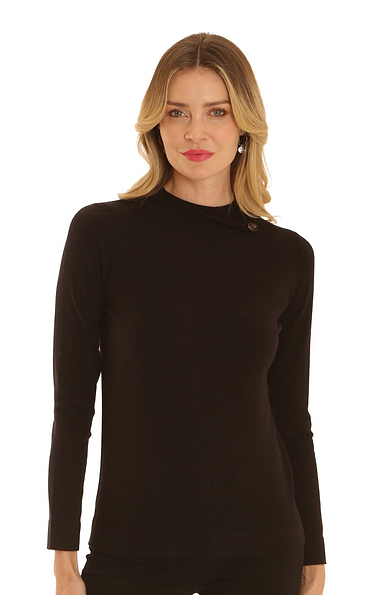 Ladies Pomodoro Button Detail Knit Jumper