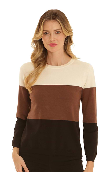 Ladies Pomodoro Bold Stripe Knit Jumper