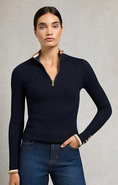 Ladies Holland Cooper Zoe Quarter Zip sweater