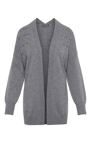 Ladies Hawico Pointelle Cashmere Cardigan