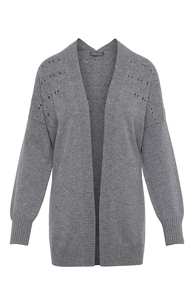 Ladies Hawico Pointelle Cashmere Cardigan
