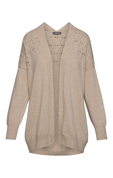 Ladies Hawico Pointelle Cashmere Cardigan