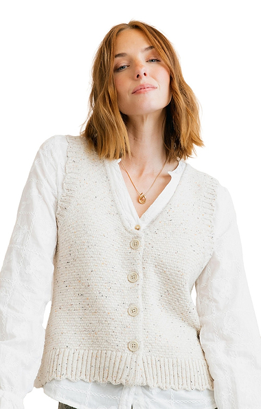 Ladies Lily & Me Ivy Fleck Knit Waistcoat