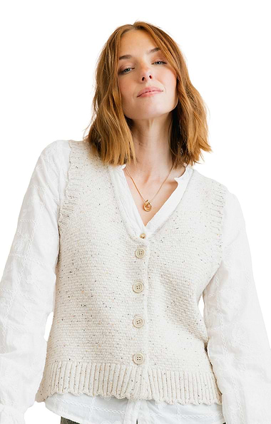 Ladies Lily & Me Ivy Fleck Knit Waistcoat