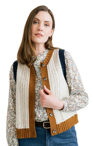Ladies Lily & Me Grove Cable Knit Vest