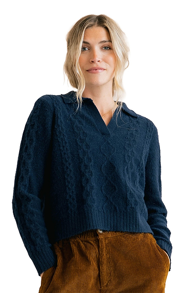Ladies Lily & Me Studio Cable Knit Jumper