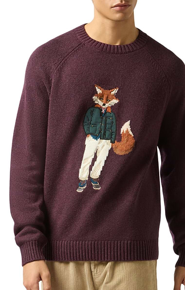 Men's Joules Jonty Intarsia Knit Crew Neck Jumper