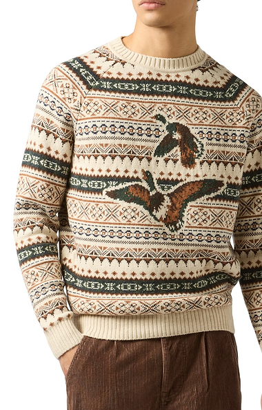 Men's Joules Duck Intarsia Knit Crew Neck Jumper