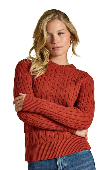 Ladies Joules Classic Cable Crew