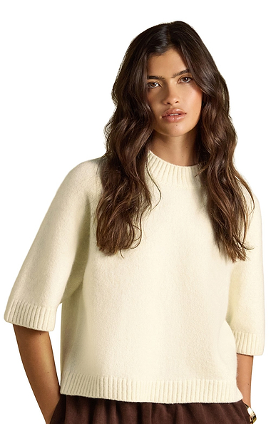 Ladies Joules Crew Neck Short Sleeve Knit Jumper