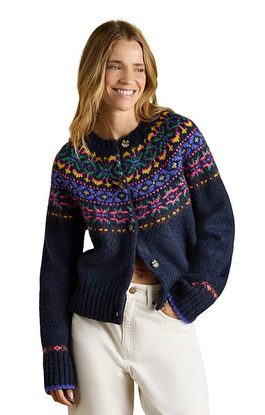 Ladies Joules Fairisle Cardigan