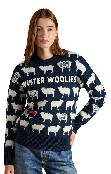 Ladies Joules Winter Woolies Knitted Jumper