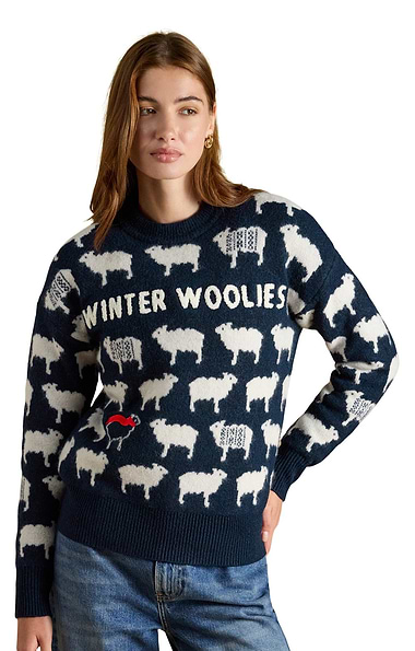 Ladies Joules Winter Woolies Knitted Jumper