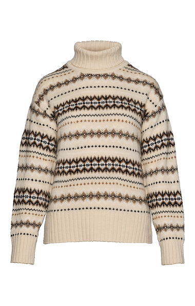 Ladies Fairisle Roll Neck Jumper