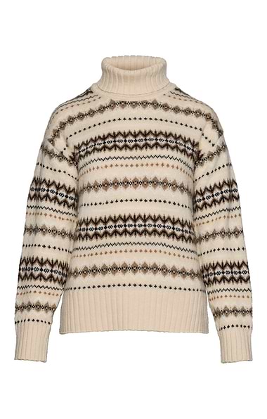 Ladies Fairisle Roll Neck Jumper