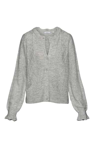 Ladies Pointelle Detail Cardigan