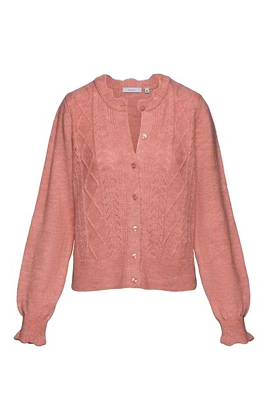 Ladies Pointelle Detail Cardigan