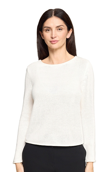 Ladies Betty & Co Roll Edge Cotton Knit Jumper