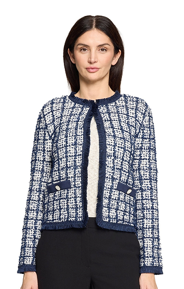 Ladies Betty & Co Bouclé Check Jacket