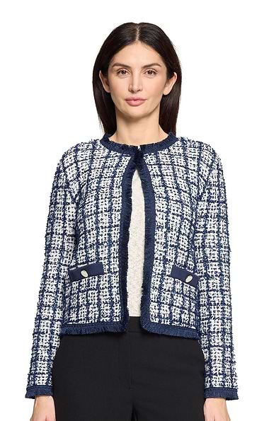 Ladies Betty & Co Bouclé Check Jacket