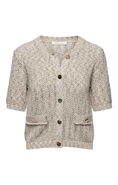 Ladies Betty & Co Open Knit Short Sleeve Cardigan