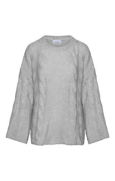 Ladies Lyza Relaxed Cable Knit Sweater