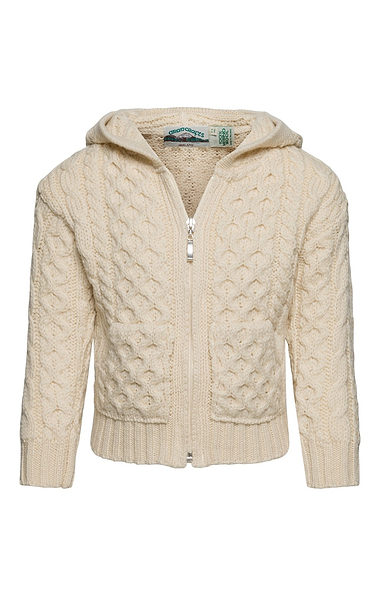 Children’s Hooded Aran Knit Jacket