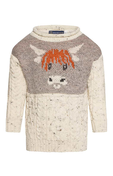 Children's Highland Cow Crew Neck Jumper