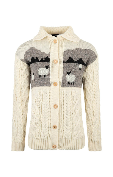 Ladies Black Sheep Wool Cardigan