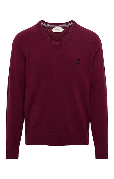 Men's Lambswool V-Neck Jumper