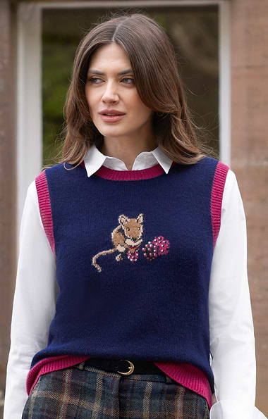 Ladies Lambswool Picture Slipover