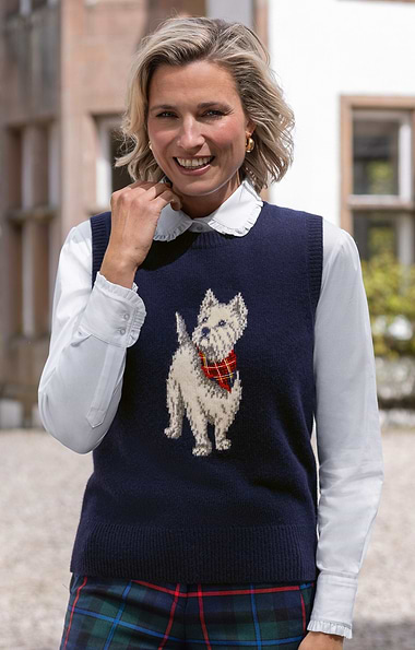 Ladies Lambswool Picture Slipover
